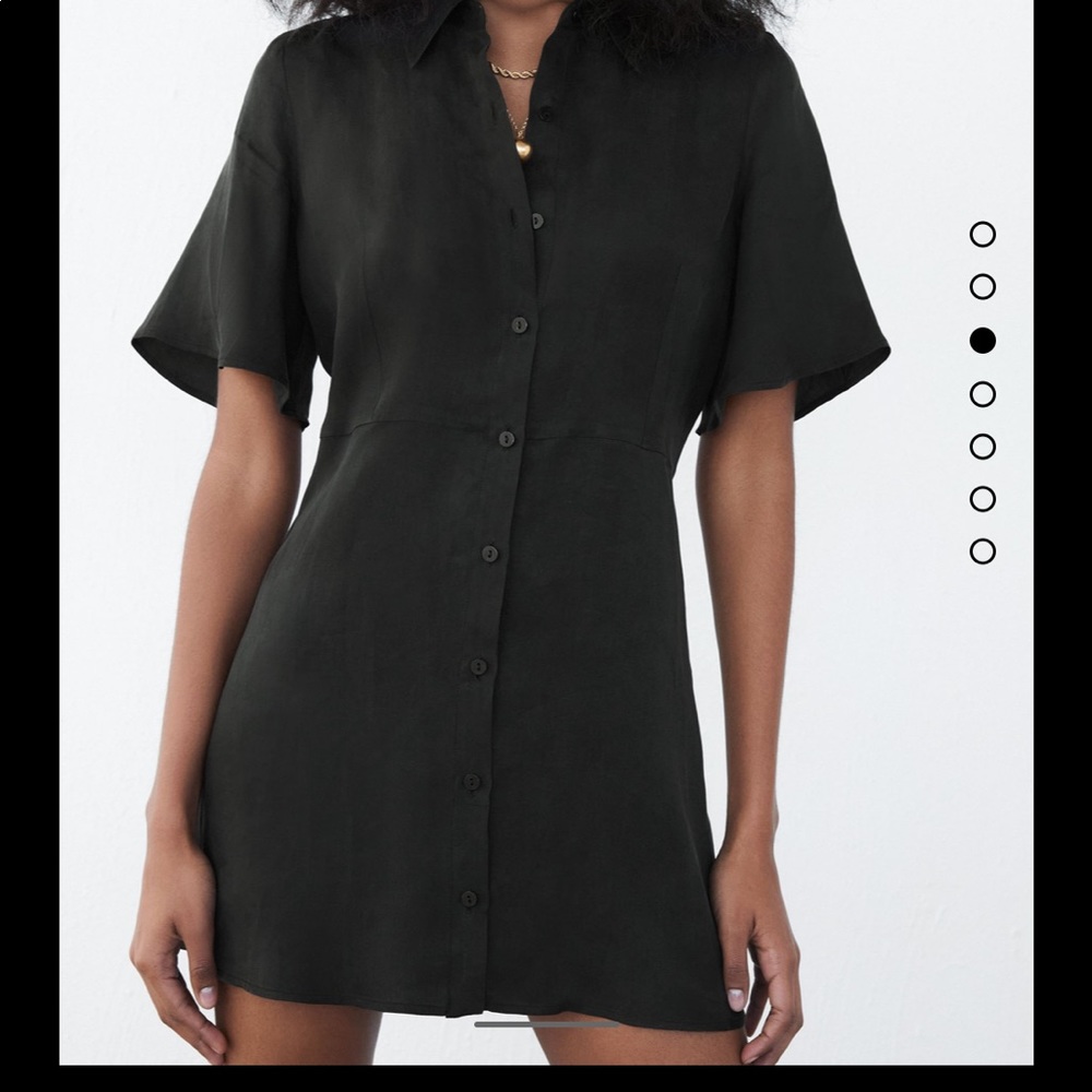 Mini black flowy dress
